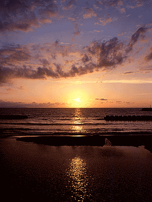 厚田の夕日 北海道石狩市公式ホームページ