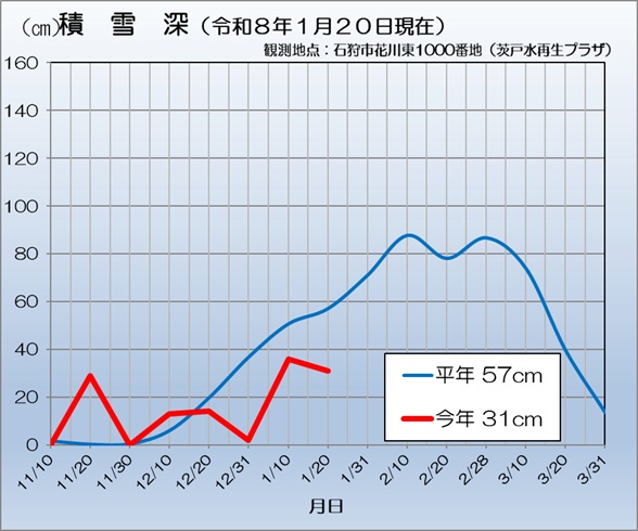 グラフ：積雪深