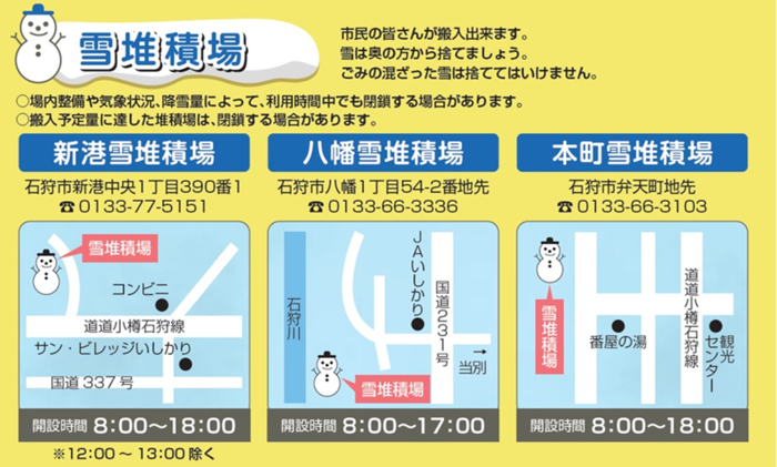 イラスト：雪堆積場