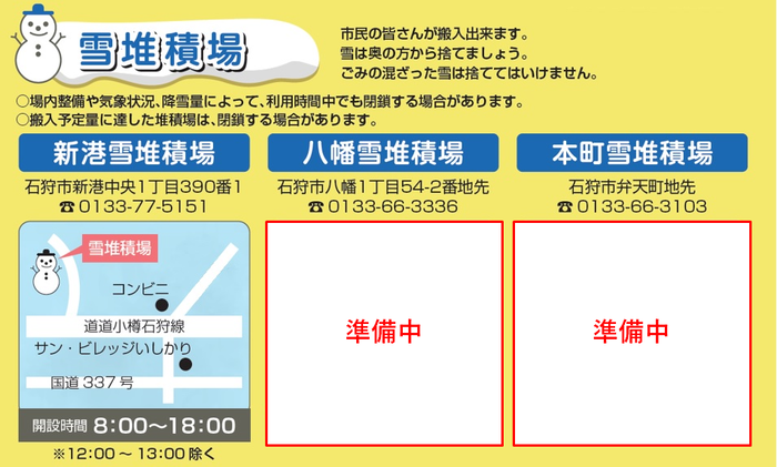 イラスト：雪堆積場