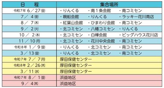 バス送迎健診