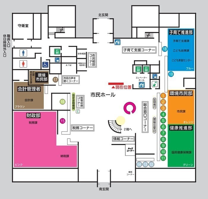 図:庁舎フロア1F