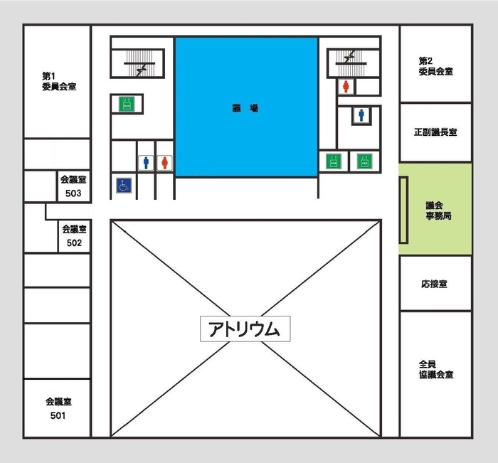 図:庁舎フロア5F