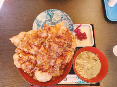 写真：タコのかき揚げ丼
