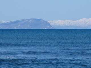 写真：高島岬と積丹半島の山々