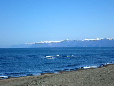 写真：快晴の石狩浜