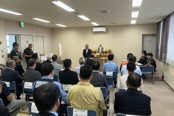 川下海水浴場　安全祈願祭挨拶写真
