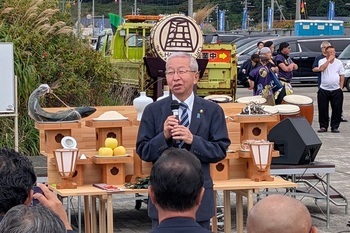 第41回浜益ふるさと祭り挨拶写真
