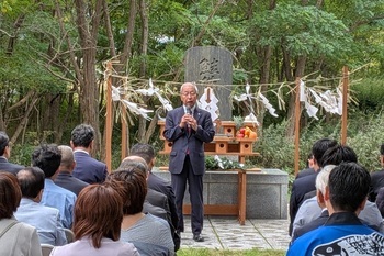第61回石狩さけまつり「鮭供養祭」挨拶写真
