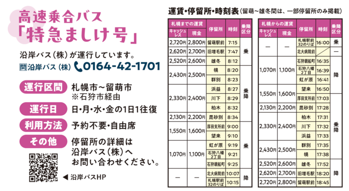 特急ましけ号 運行概要