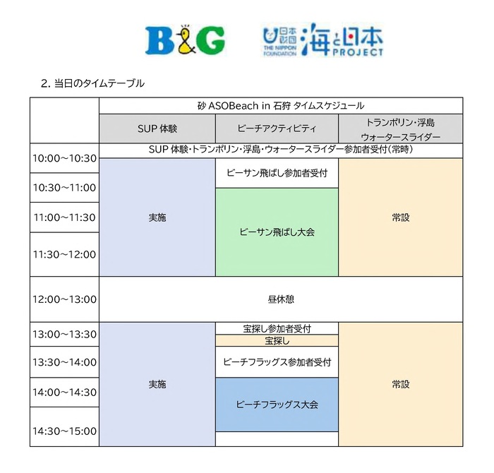 2026 砂ASOBeach in 石狩 イベント内容2