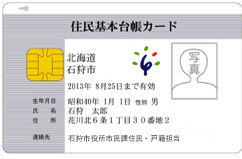 住民基本台帳カードの写真(Bタイプ、写真入り)