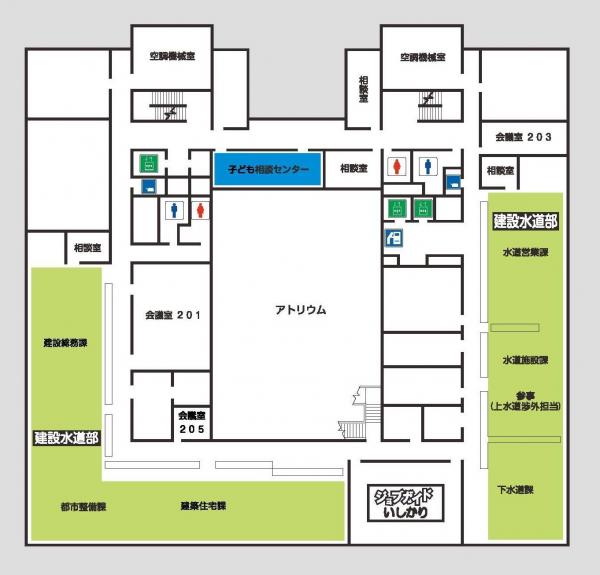 HP庁舎フロア図2F