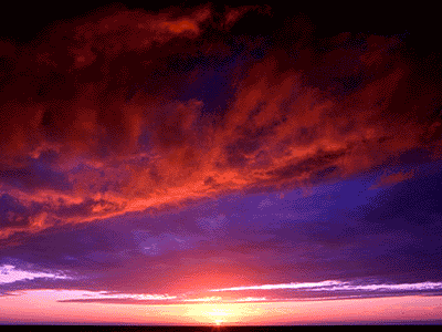 「遙か彼方へ沈む太陽…夕照雲」の写真